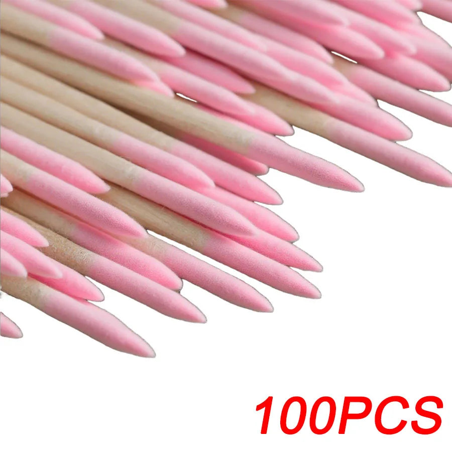 Pointed Precision Cotton Swabs for Nail Art and Makeup