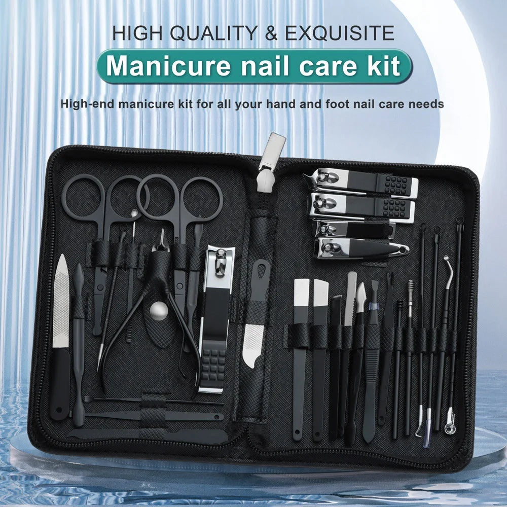 Professional Stainless Steel Manicure and Pedicure Grooming Kit - 11