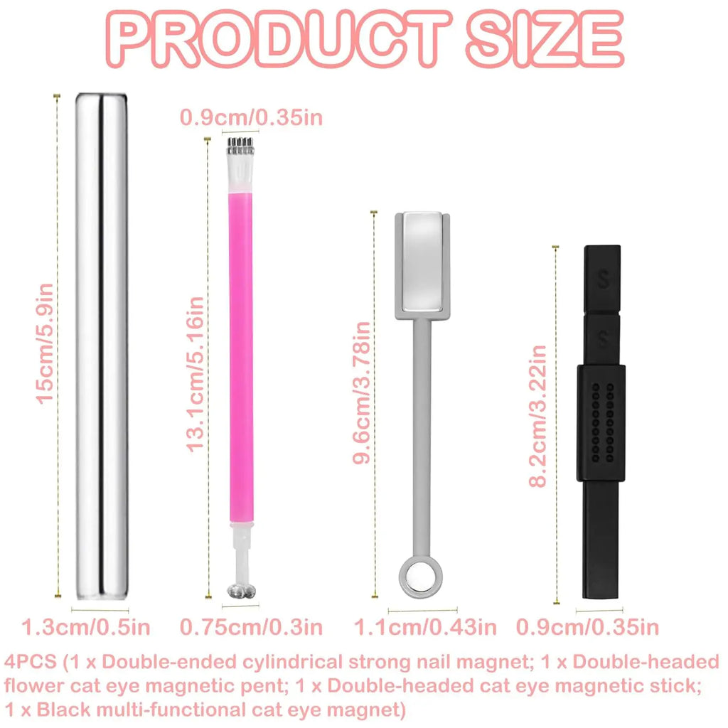 Magnetic Wand Set for Cat Eye Nail Art