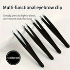 Precision Stainless Steel Eyebrow Tweezer Set