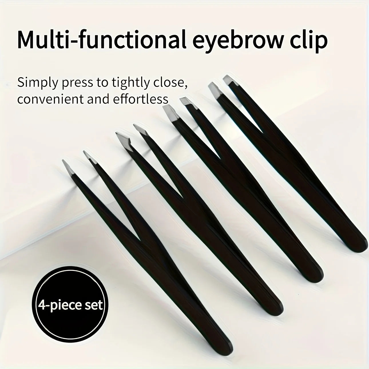 Precision Stainless Steel Eyebrow Tweezer Set