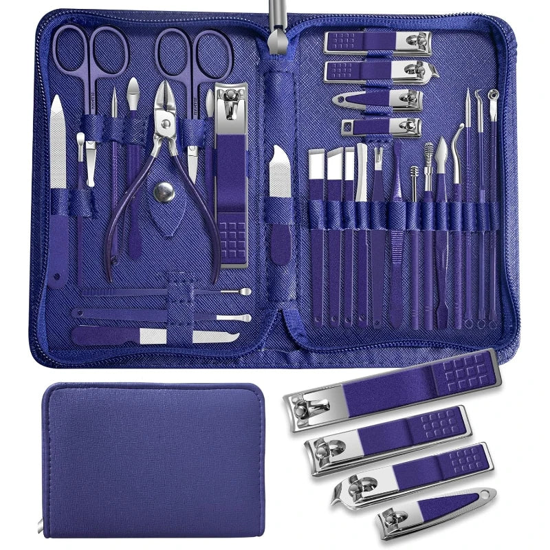 Professional Stainless Steel Manicure and Pedicure Grooming Set - 1