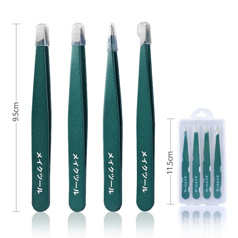 Professional Stainless Steel Precision Tweezer Set