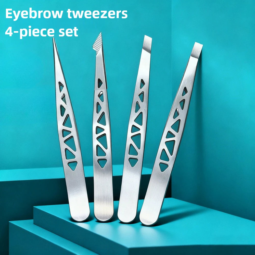 Professional Precision Eyebrow Tweezers Set