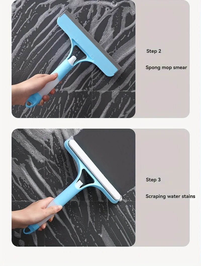 3-in-1 Glass and Window Cleaning Squeegee with Spray Bottle