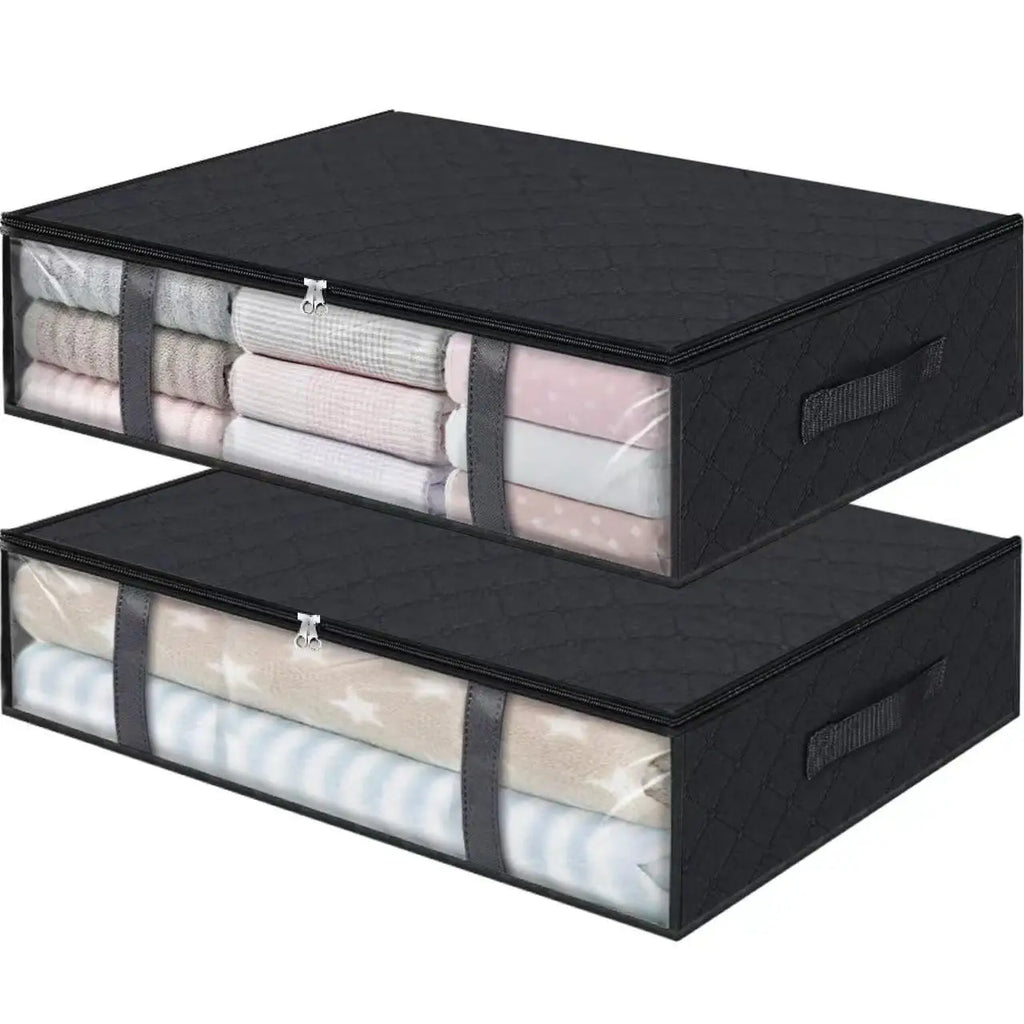 Foldable Under-Bed Storage Organizer for Bedding and Clothes