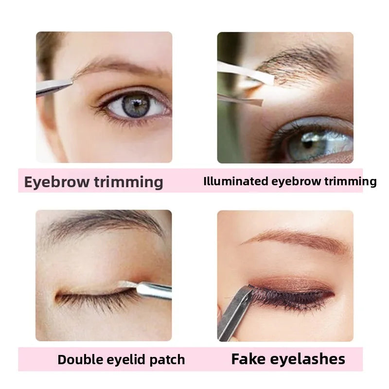 Illuminated LED Eyebrow Tweezer for Precision Grooming