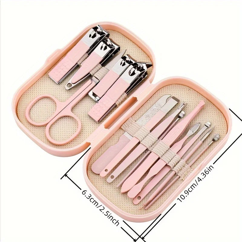 Professional Stainless Steel Manicure and Pedicure Grooming Kit