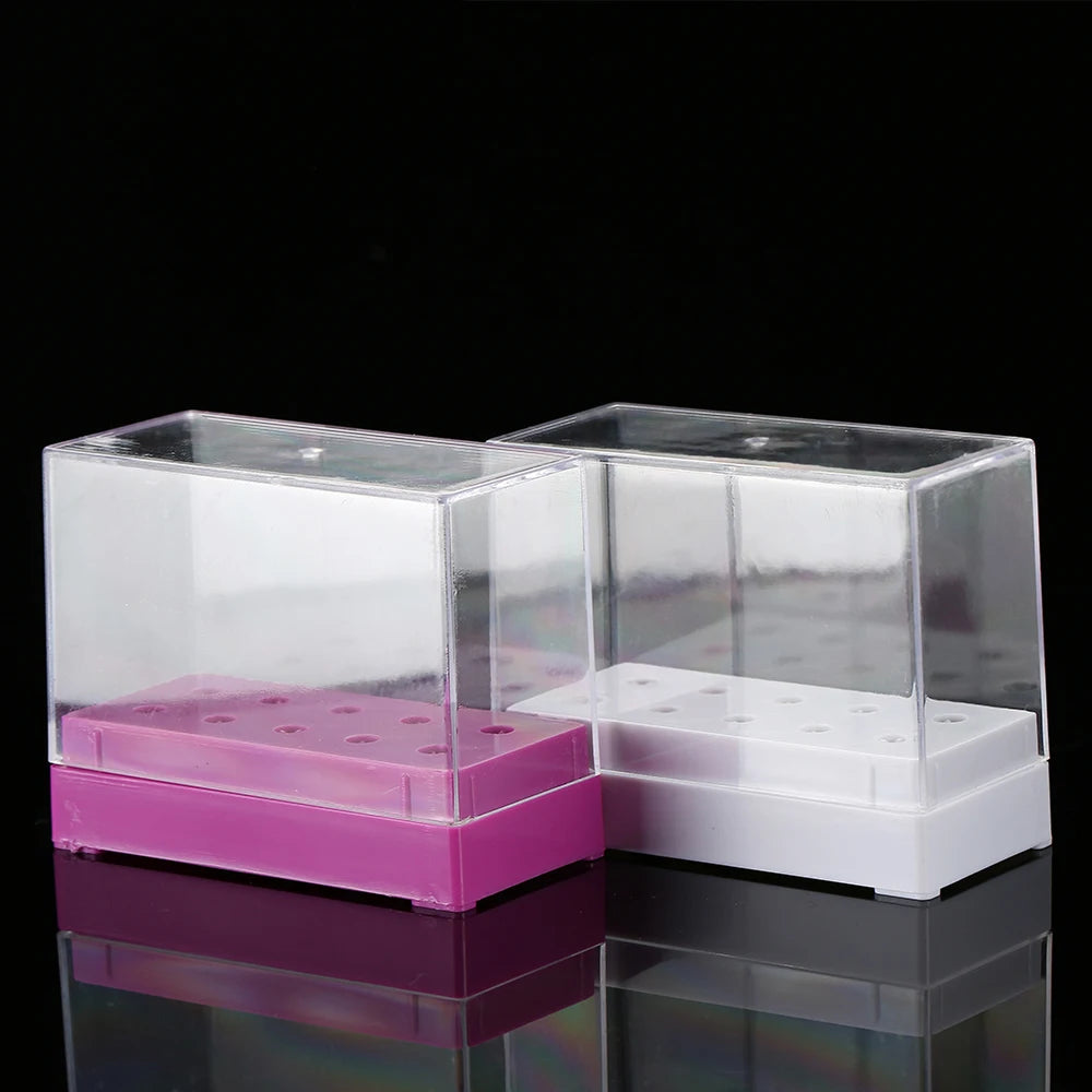 Clear Nail Drill Bit Storage Case - 4