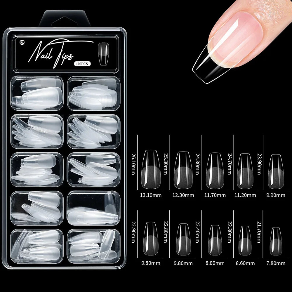 Full Cover Press-On Nail Tips for Professional Manicure - 12