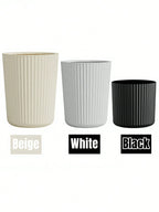Modern Striped Trash Can for Home and Office