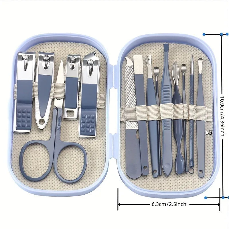 Professional Stainless Steel Manicure and Pedicure Grooming Kit