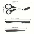 Professional Eyebrow Shaping Trimmer and Tweezer Set
