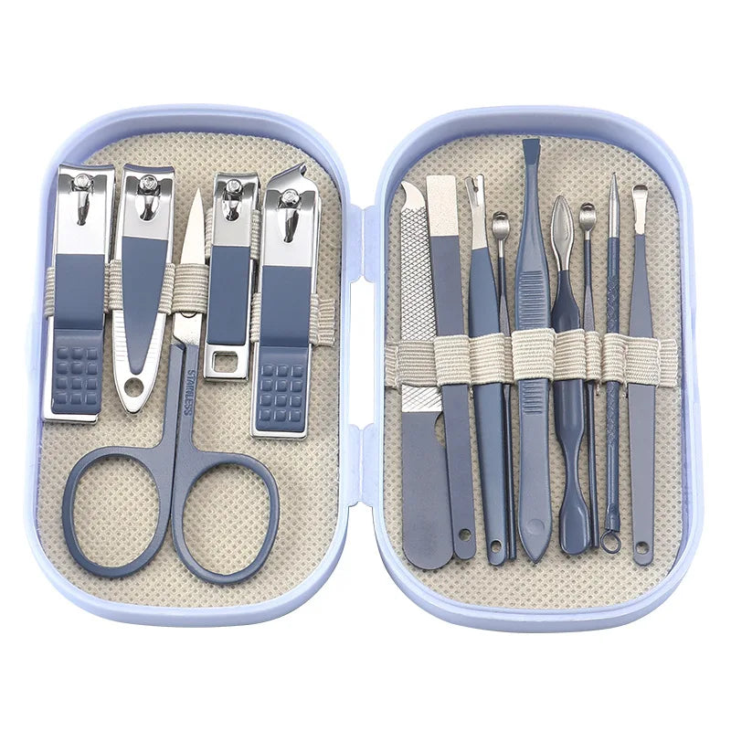 Professional Stainless Steel Manicure and Pedicure Grooming Kit