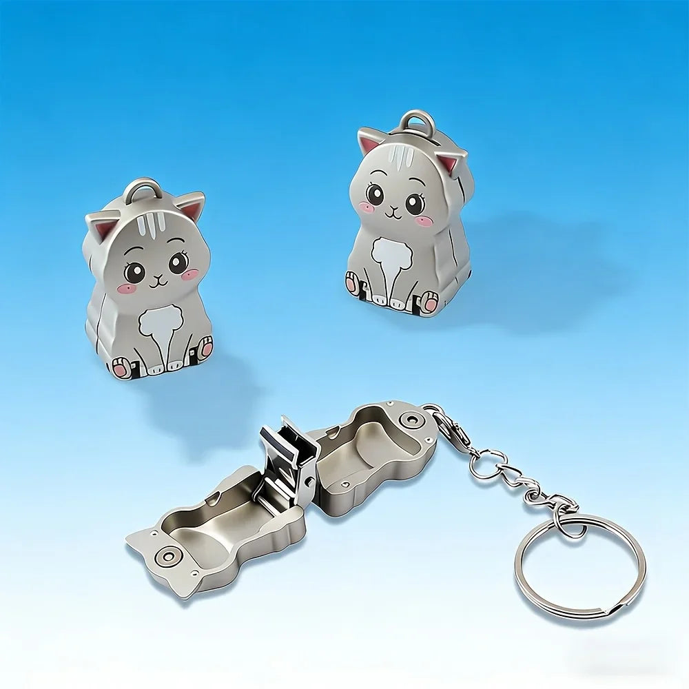 Portable Cat Design Keychain Nail Clipper - 8