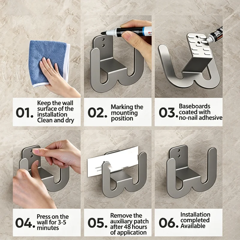 Wall-Mounted Slipper Rack for Bathroom Storage