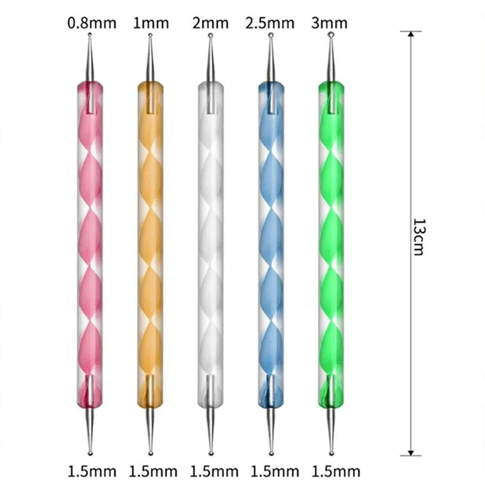 Professional Nail Art Brush and Dotting Tool Kit - 6