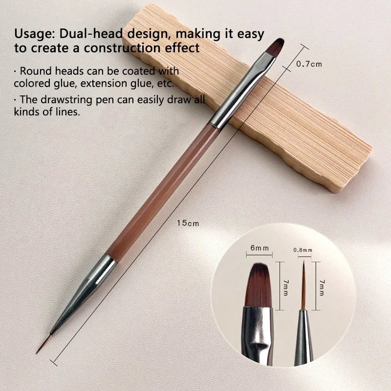 Dual-Ended Nail Art Painting and Carving Brush - 11