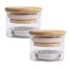 Glass Nail Brush Cleaning Cup with Filter