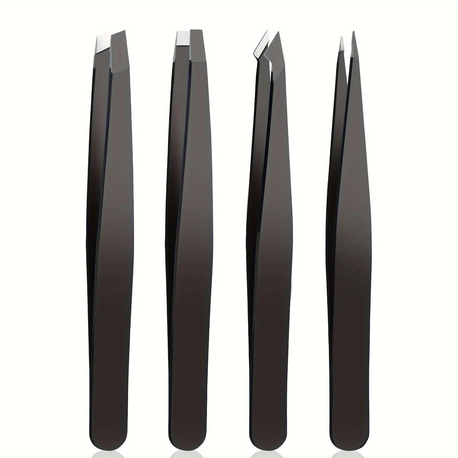 Precision Stainless Steel Eyebrow Tweezer Set - 16