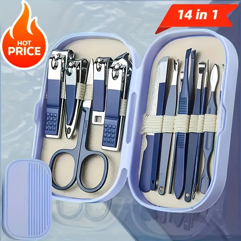 Professional Stainless Steel Manicure and Pedicure Grooming Kit - 2