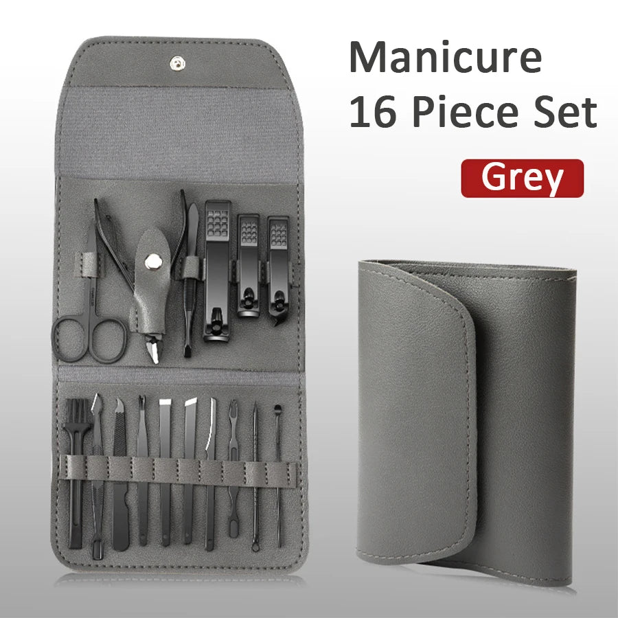 Professional Stainless Steel Manicure and Grooming Kit