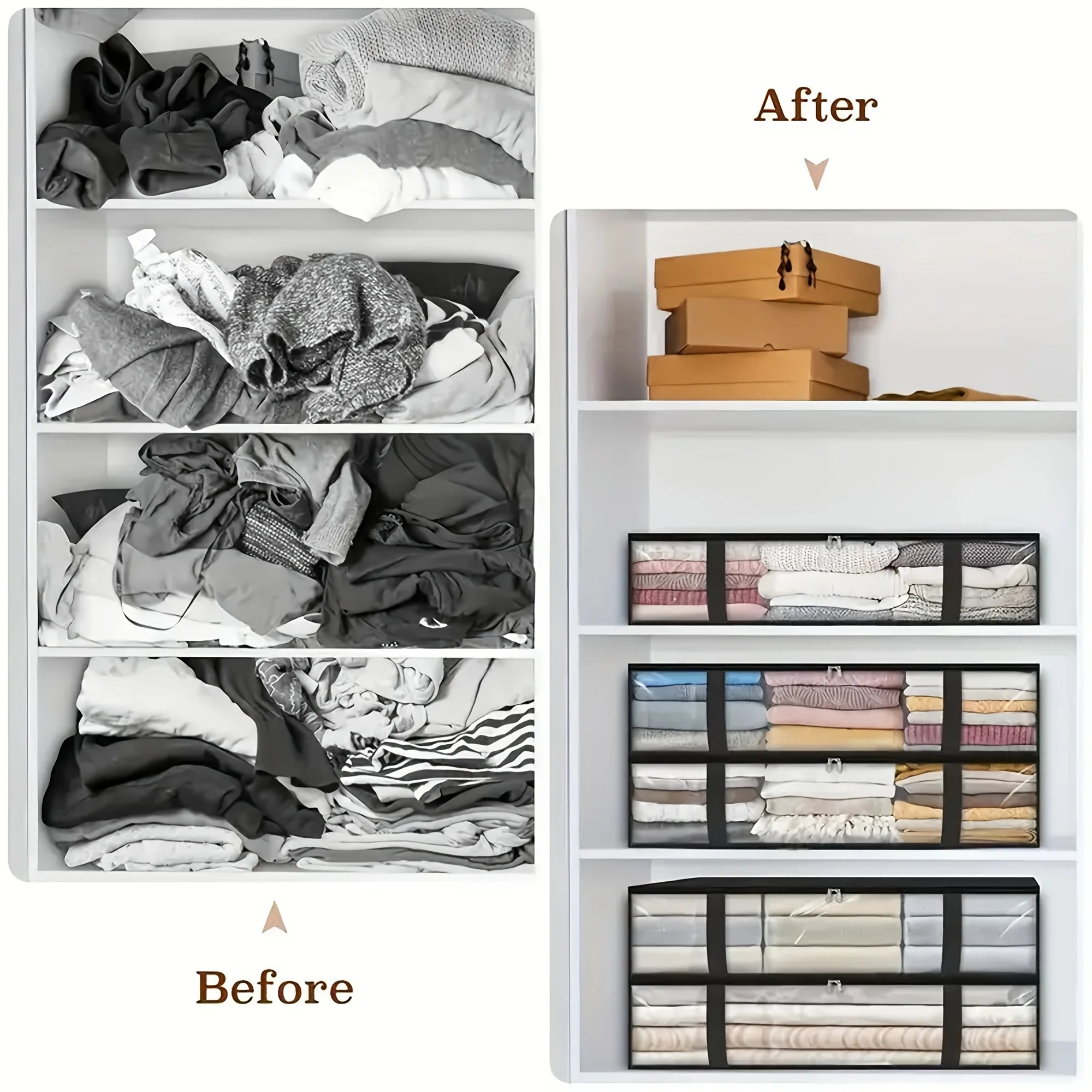 Foldable Under-Bed Storage Organizer for Bedding and Clothes - 6
