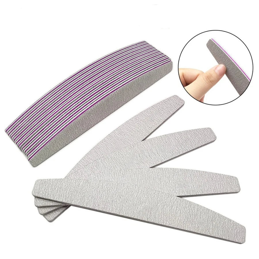Professional Half Moon Nail File and Buffer Set