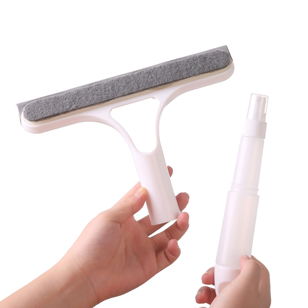 3-in-1 Glass and Window Cleaning Squeegee with Spray Bottle
