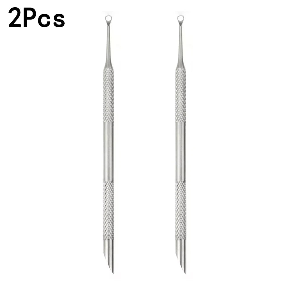 Double-Ended Stainless Steel Cuticle Pusher and Nail Cleaner