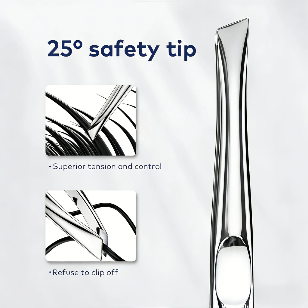 Precision Stainless Steel Slant-Tip Eyebrow Tweezers