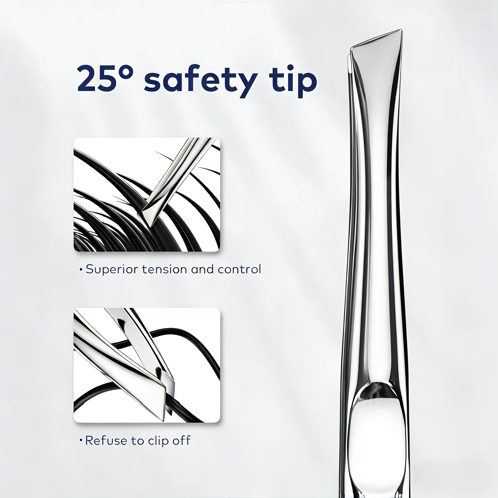 Precision Stainless Steel Slant-Tip Eyebrow Tweezers