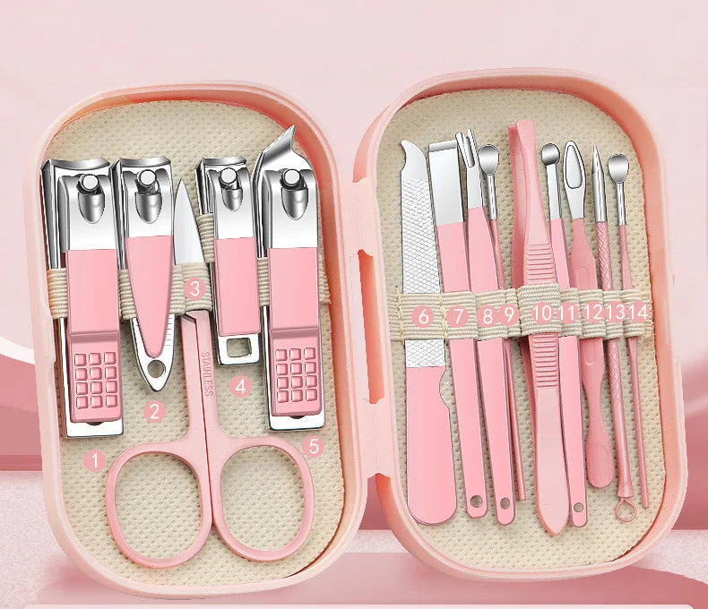 Professional Stainless Steel Manicure Grooming Set