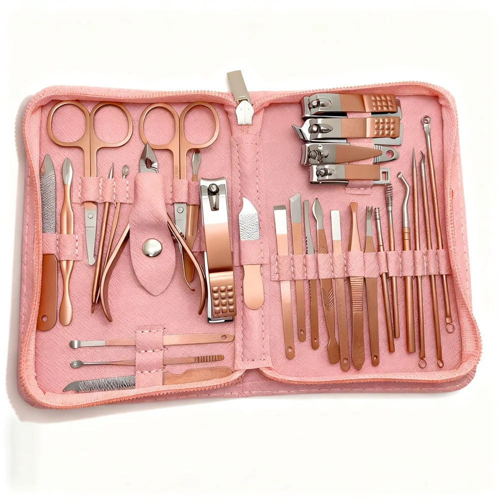 Professional Gradient Stainless Steel Manicure Grooming Kit