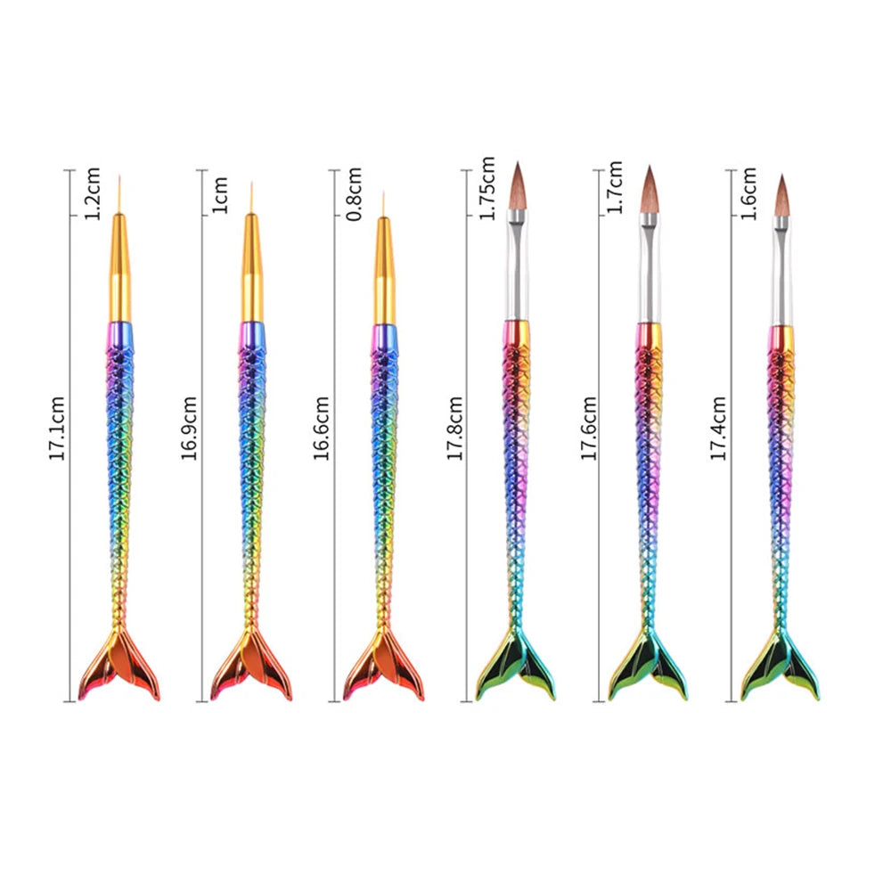 Mermaid Professional Nail Art Brush Set for Manicure Design - 13