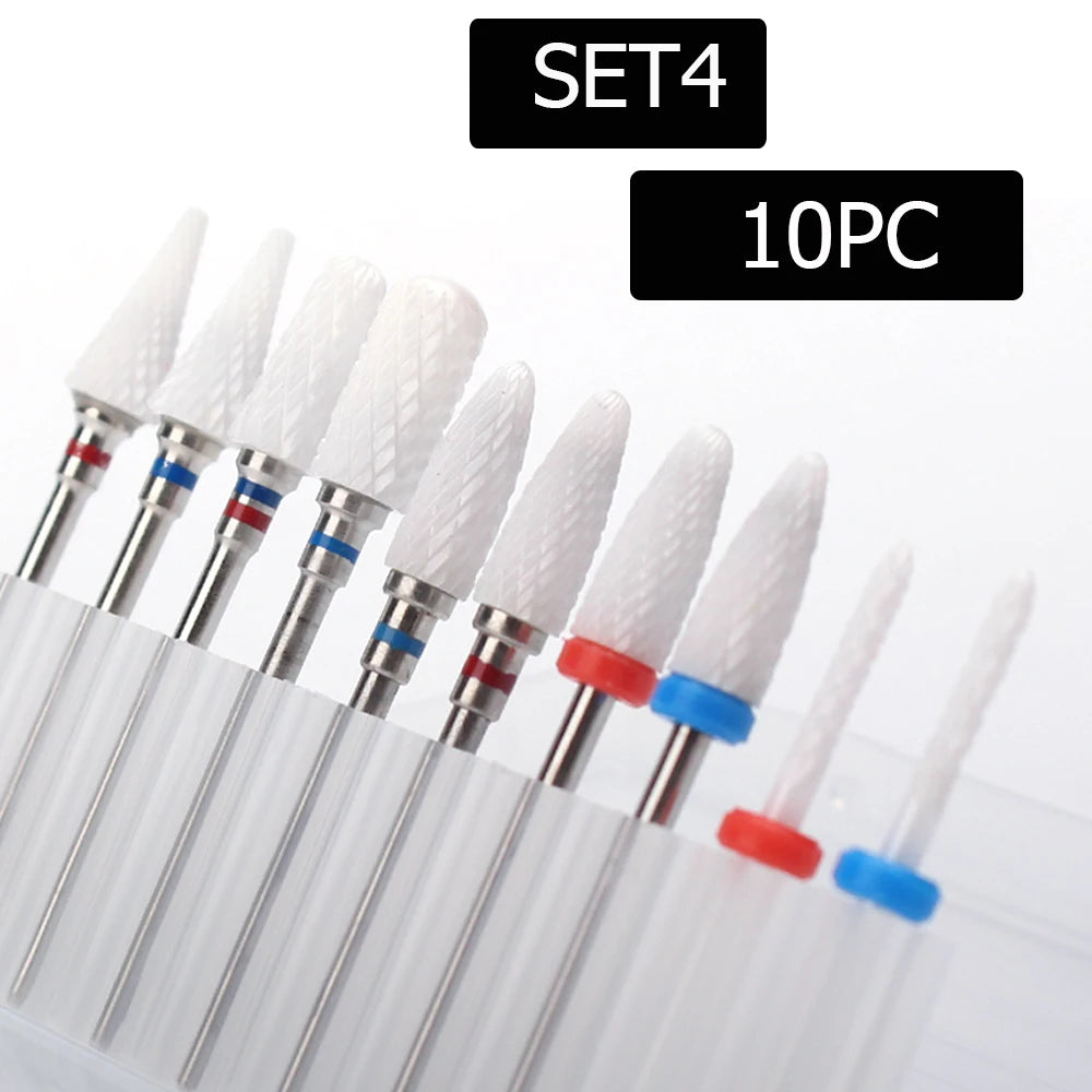 Professional Ceramic Nail Drill Bit Set for Manicure