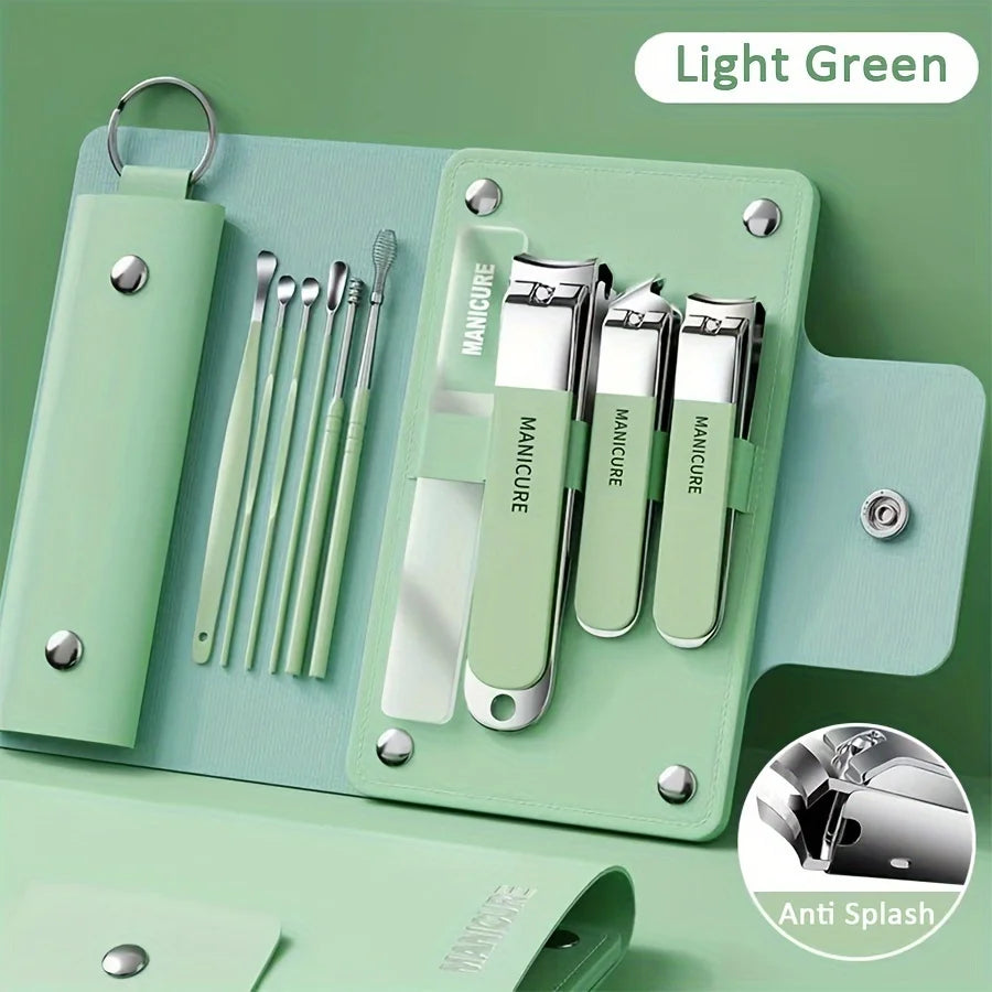 Professional Stainless Steel Manicure and Pedicure Grooming Kit - 10