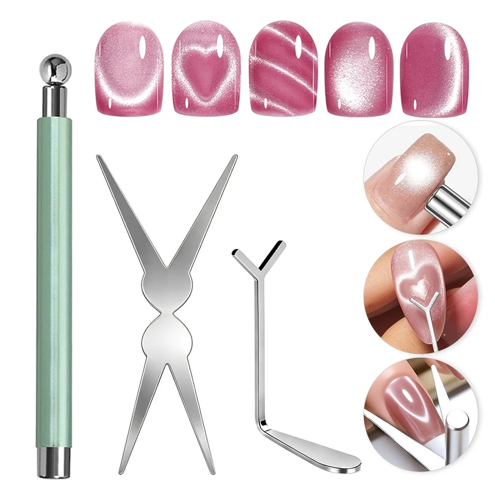 Professional Cat Eye Nail Art Magnet Set