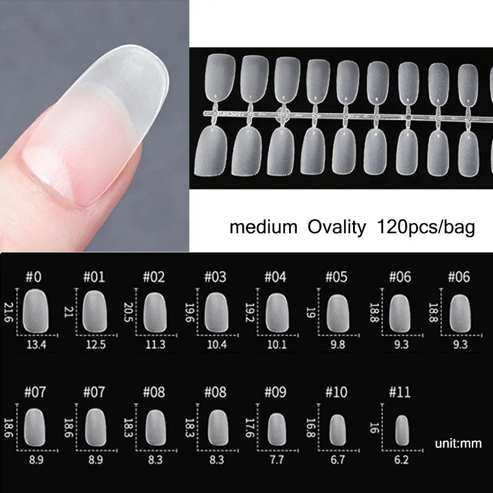 Matte Soft Gel Press-On Nail Tips