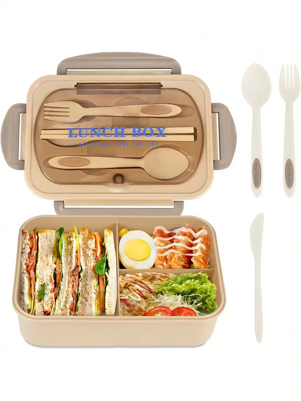 Leakproof 4-Compartment Bento Lunch Box - 1