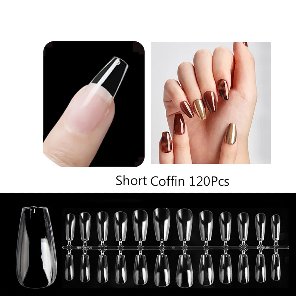 Almond Soft Gel Full Cover Press-On Nails