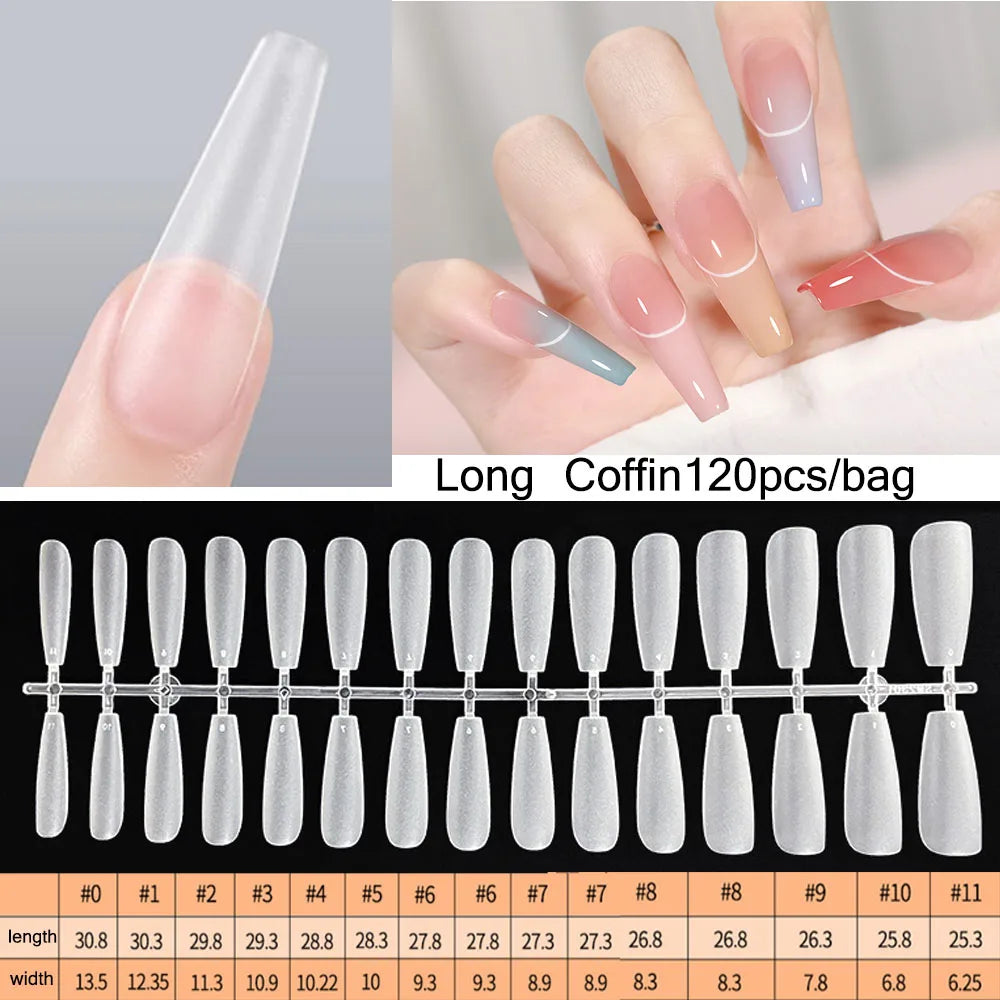 Matte Soft Gel Press-On Nail Tips