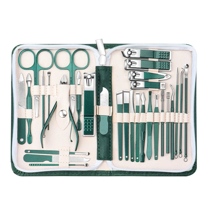Professional Stainless Steel Manicure and Pedicure Grooming Set - 16