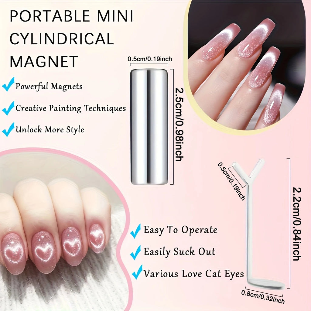 Magnetic Heart Shape Nail Art Tool for Cat Eye Polish