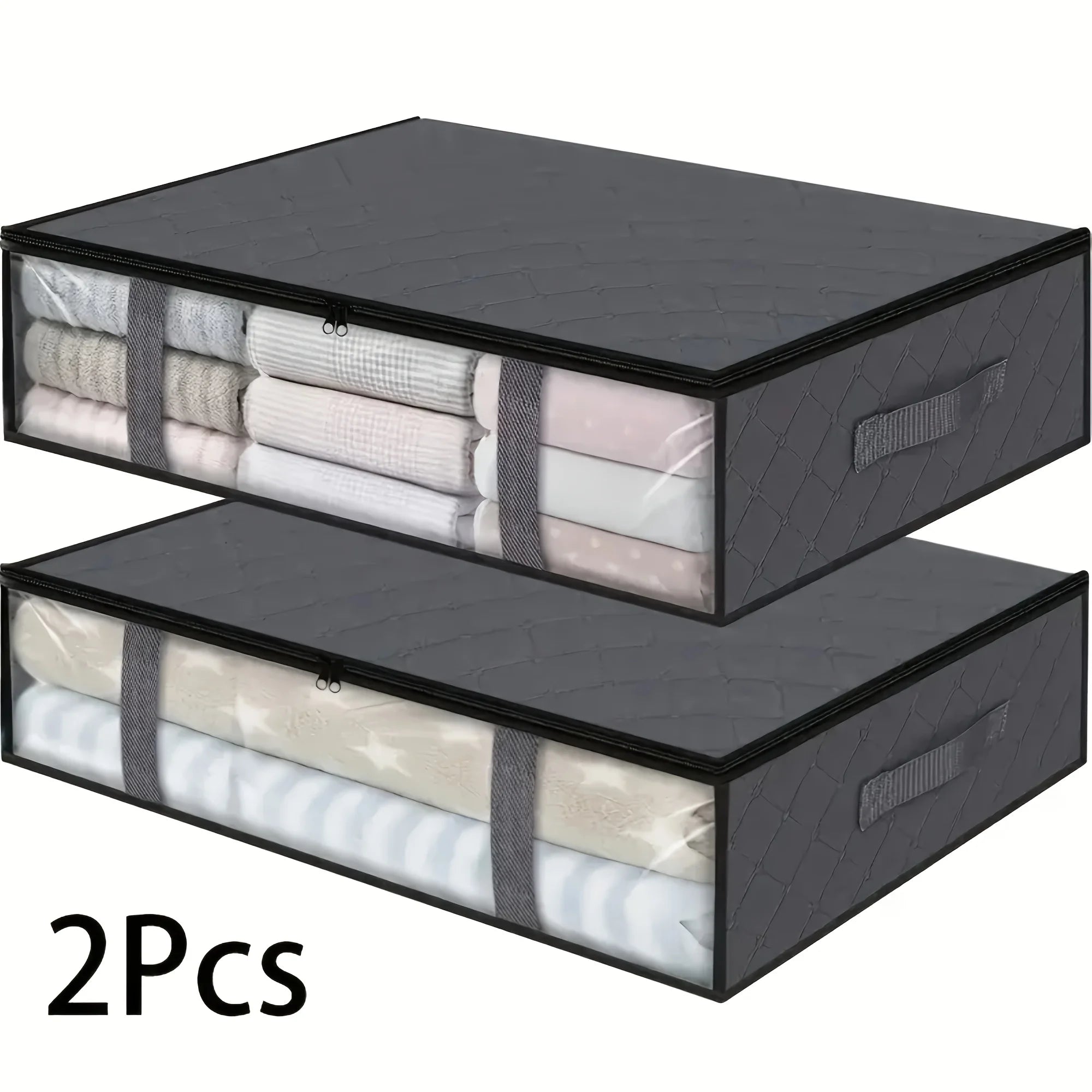 Foldable Under-Bed Storage Organizer for Bedding and Clothes