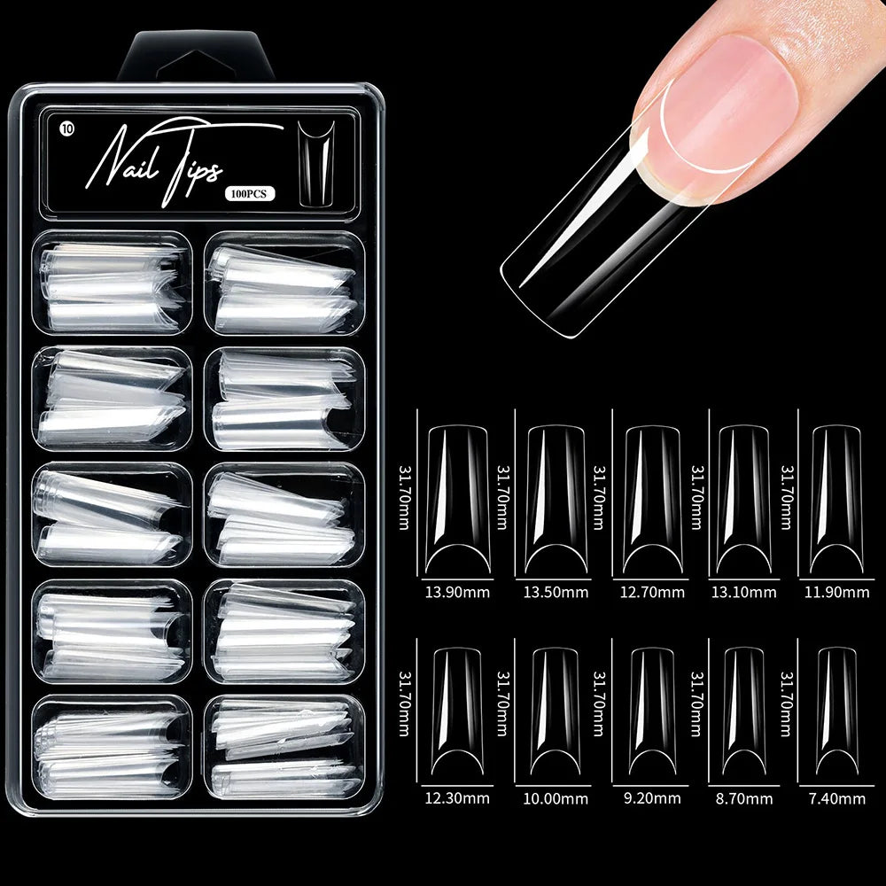 Full Cover Almond Nail Tips for Salon Quality Manicures