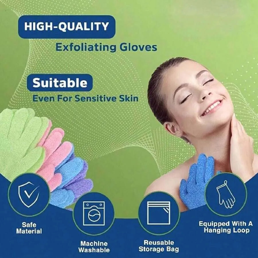 Reversible Exfoliating Shower Bath Gloves