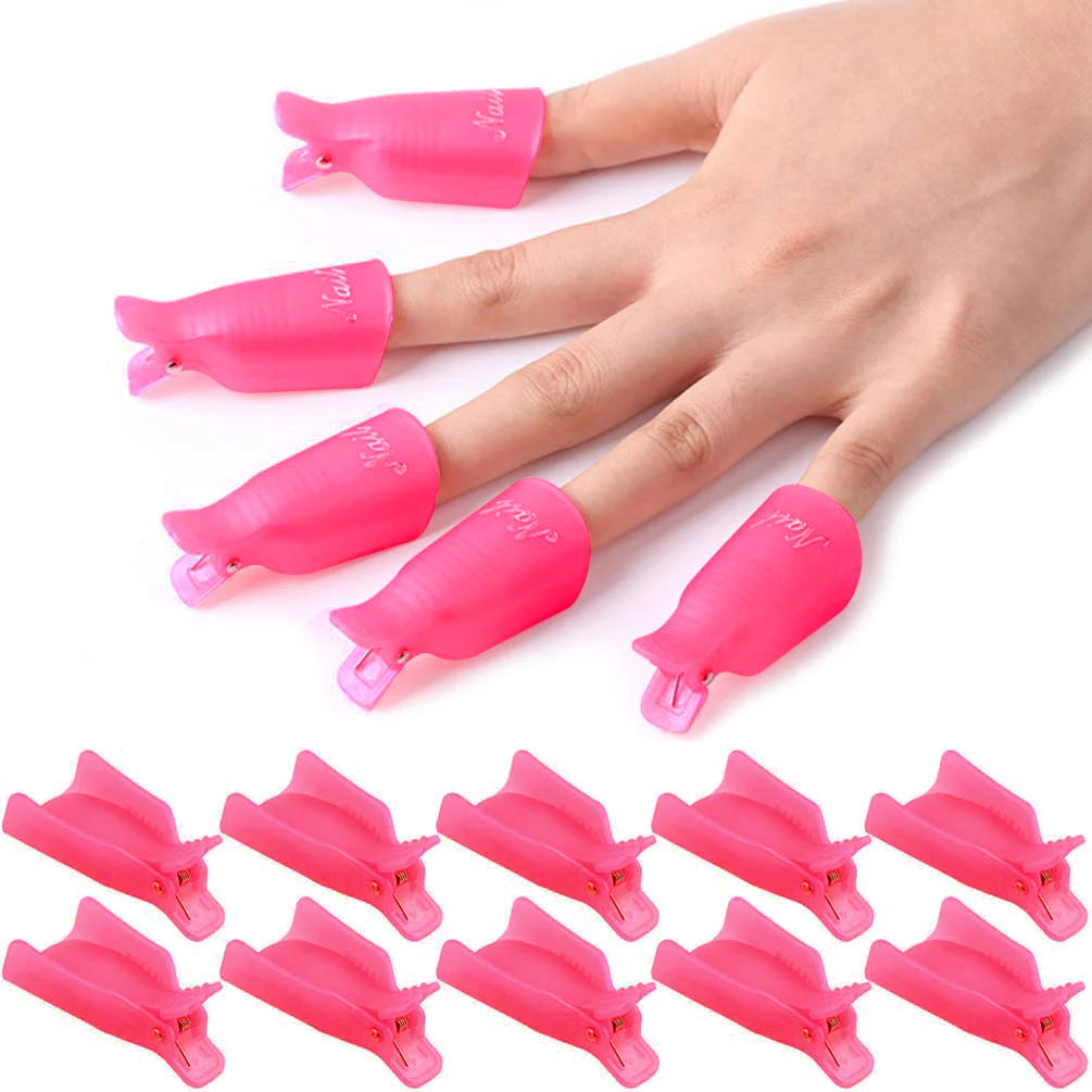 Reusable Soak Off Nail Gel Polish Remover Clips