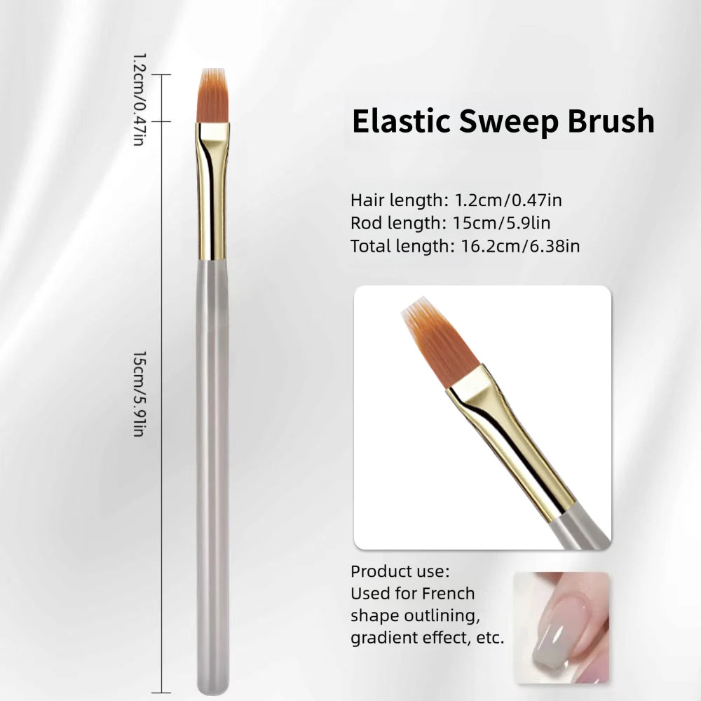 Professional French Tip Nail Art Brush for Perfect Manicures