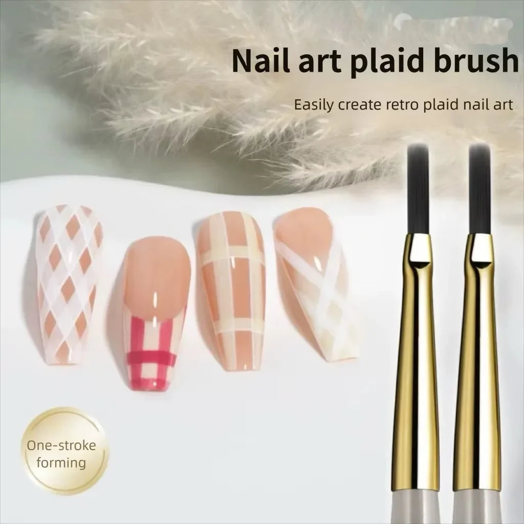 French Plaid Grid Nail Art Design Brush - 10